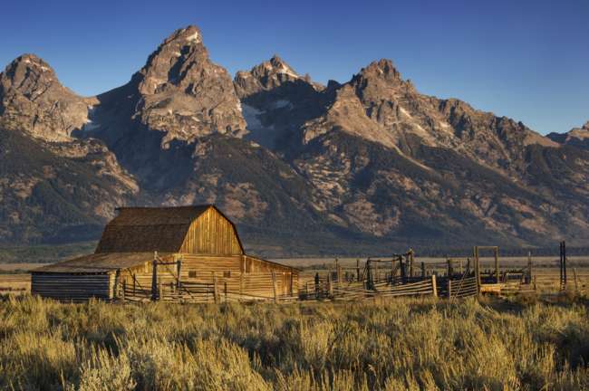 Moulton Barn in Antelope Flats, Grand Teton National Park, Wyoming, USA