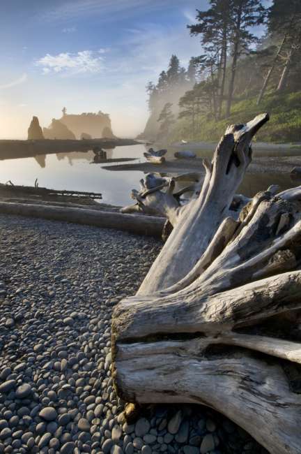 Sunset at Ruby Beach, Olympic National Park, Washington, USA
