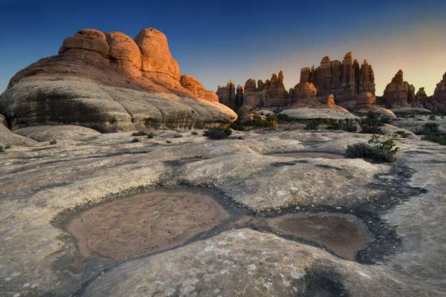 Rock formations in The Needles district, Canyonlands National Park, Utah, USA