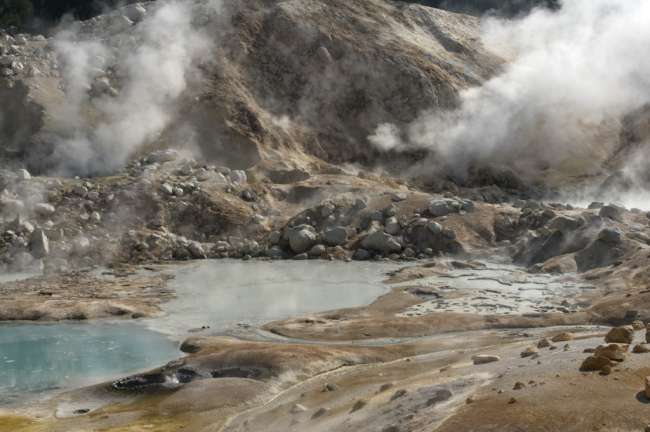 Thermal vents at Bumpass Hell, Lassen Volcanic National Park, Mount Lassen, California, USA