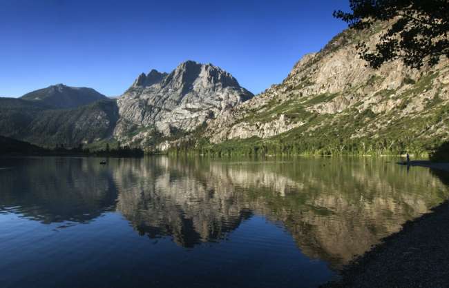 View from the bank of Silver Lake, Mono Basin, INYO National Forest, California