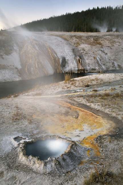 Thermal vent in Upper Geyser Basin, Yellowstone National Park, Wyoming, USA