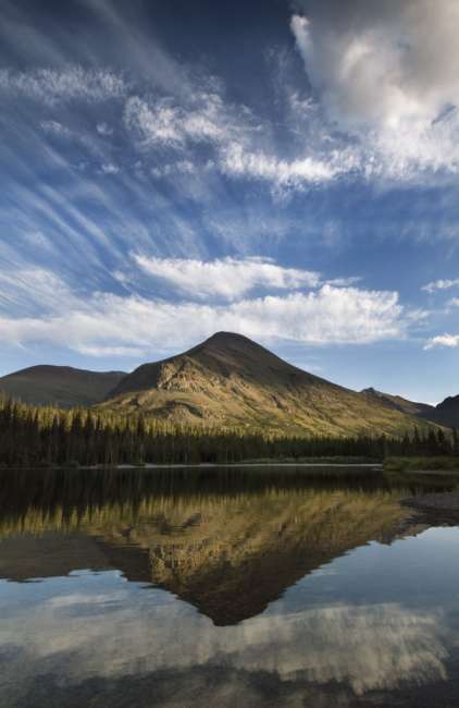 Sunset at Two Medicine lake, Waterton Glacier International Peace Park, USA - Canada