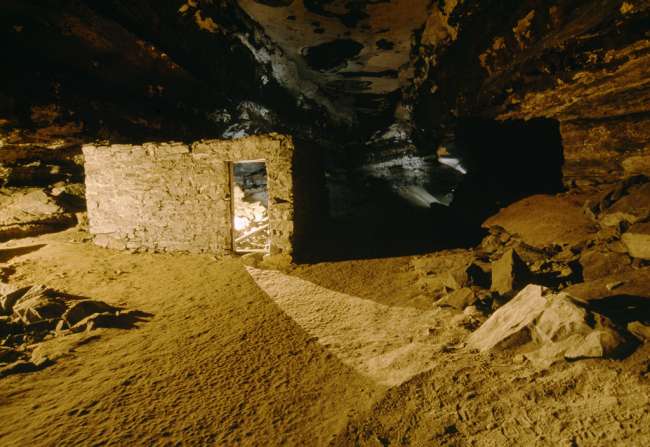 Tuberculosis hut, Main Cave, Mammoth Cave, Mammoth Cave National Park, Kentucky, KY, USA