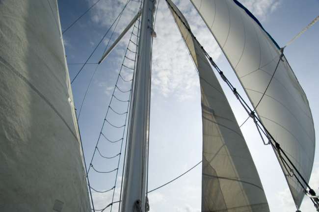 The Diamante, 96' motor-sailer, sailboat, Galapagos National Park, Ecuador