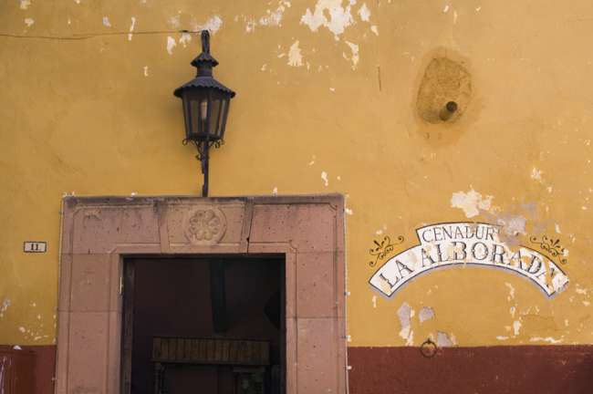 Architecture on the streets of San Miguel de Allende, State of Guanajuato, Mexico