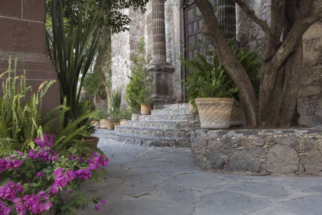 Architecture on the streets of San Miguel de Allende, State of Guanajuato, Mexico