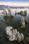 Evening light over Tufa formations on Mono Lake, Mono Basin, INYO National Forest, California