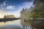 Sunset at Ruby Beach, Olympic National Park, Washington, USA