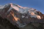 Alpine glow around the peak of Mount Rainier National Park, Washington, USA