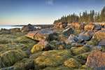 Sunrise over the Atlantic, Natural Seawall, Acadia National Park, Maine, USA