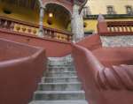 Colorful architecture at the cultural center, San Miguel de Allende, State of Guanajuato, Mexico