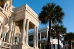 Charleston, South Carolina, USA.  Roman architecture along the streets of historic Charleston.